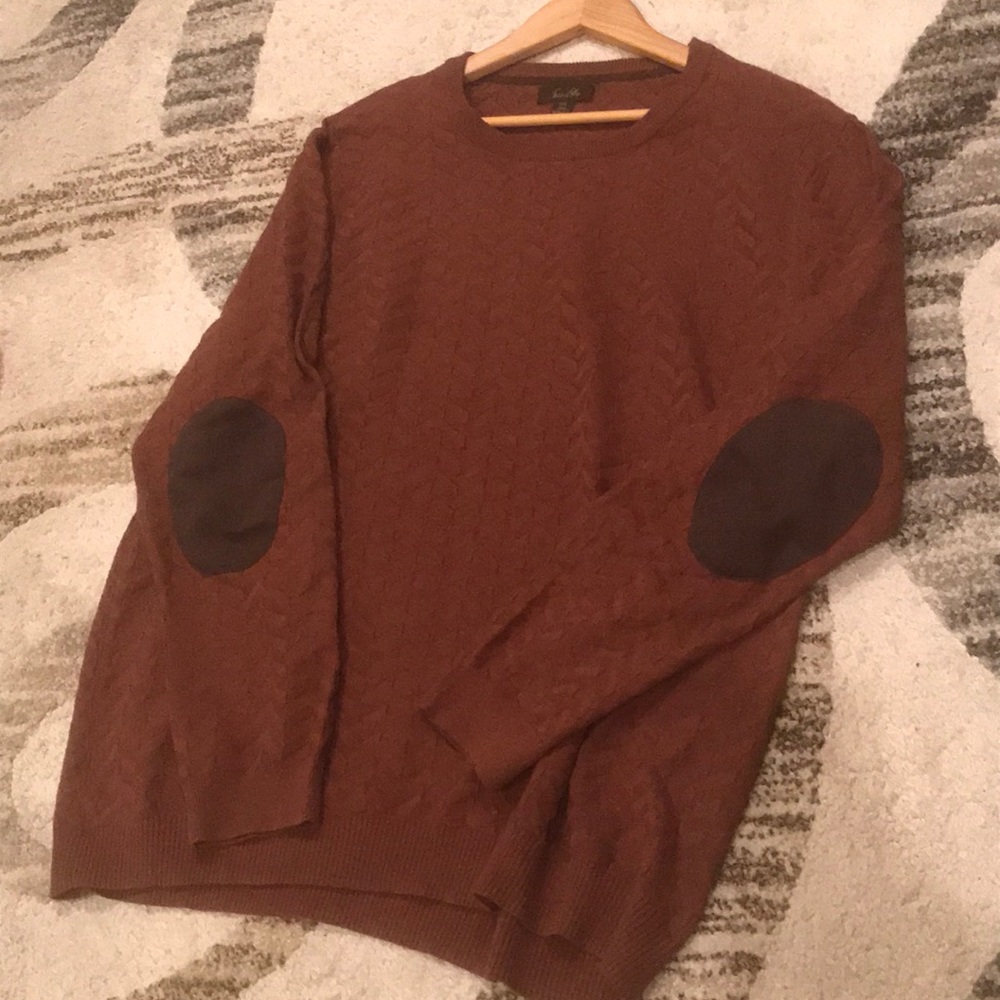 Elbow patch Sweater | textured sweater